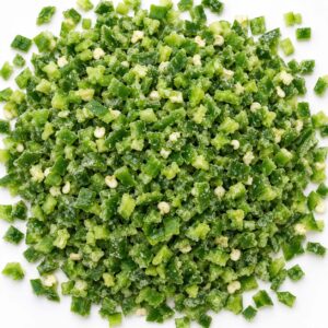 Frozen 4mm Diced Green Jinta Chilli