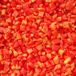 Frozen 10mm Diced Blanched Red Peppers
