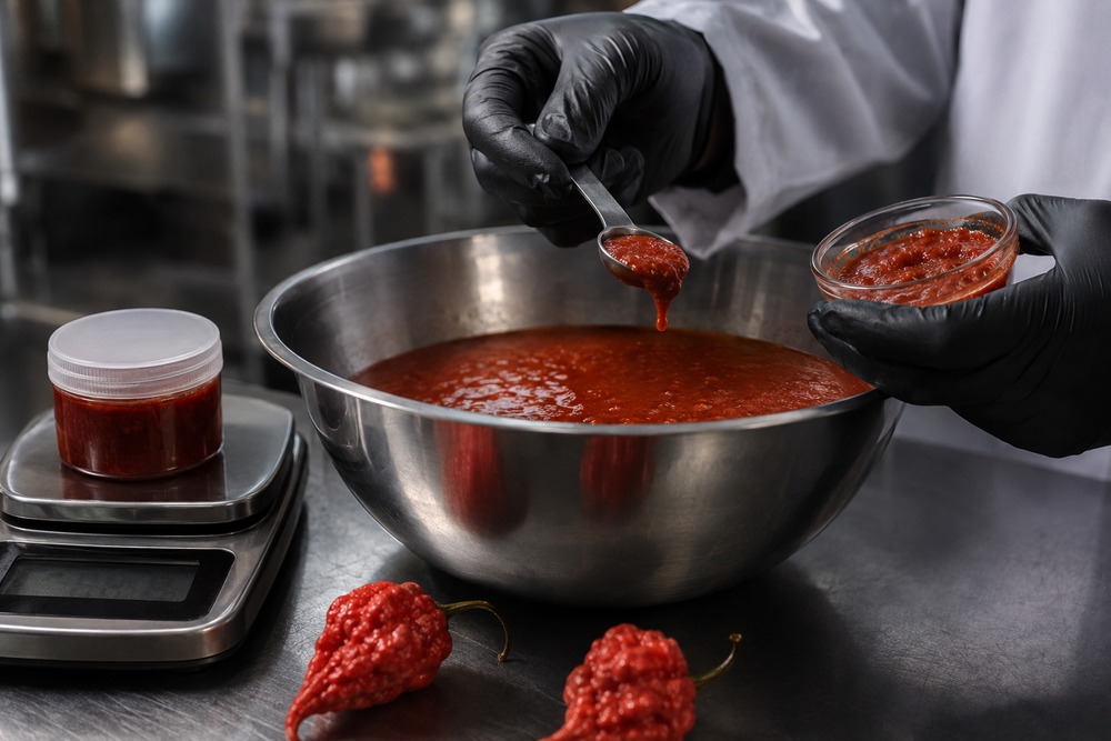 IQF Red Carolina Reaper Chillies Purée: Extreme Heat with Manufacturing Control